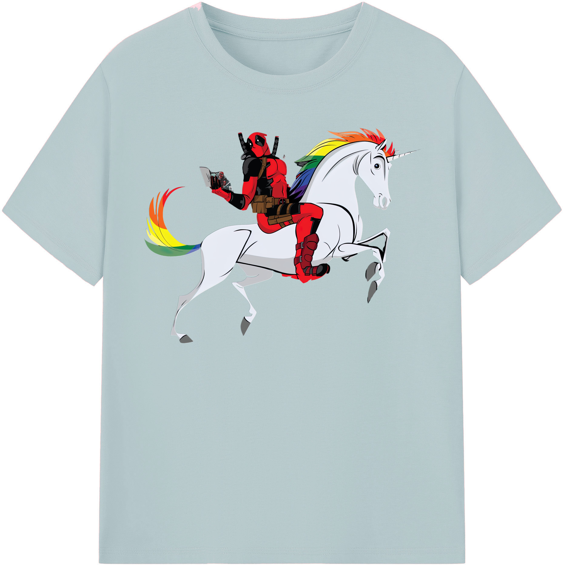（画像用） Deadpool デッドプール 綿100％半袖Tシャツ（フロントプリント）